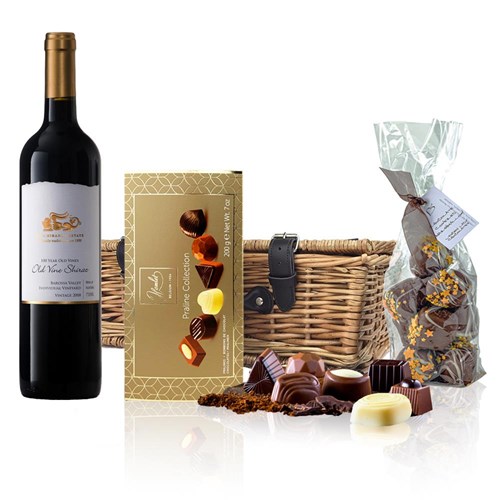 Old Vine Shiraz 75cl Red Wine And Chocolates Hamper